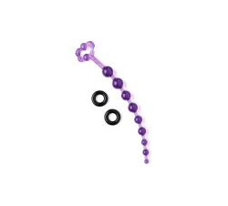 Cloud 9 Classic Flexible Anal Beads Purple Bonus C Rings